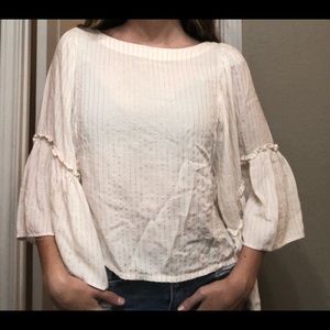 White and gold blouse